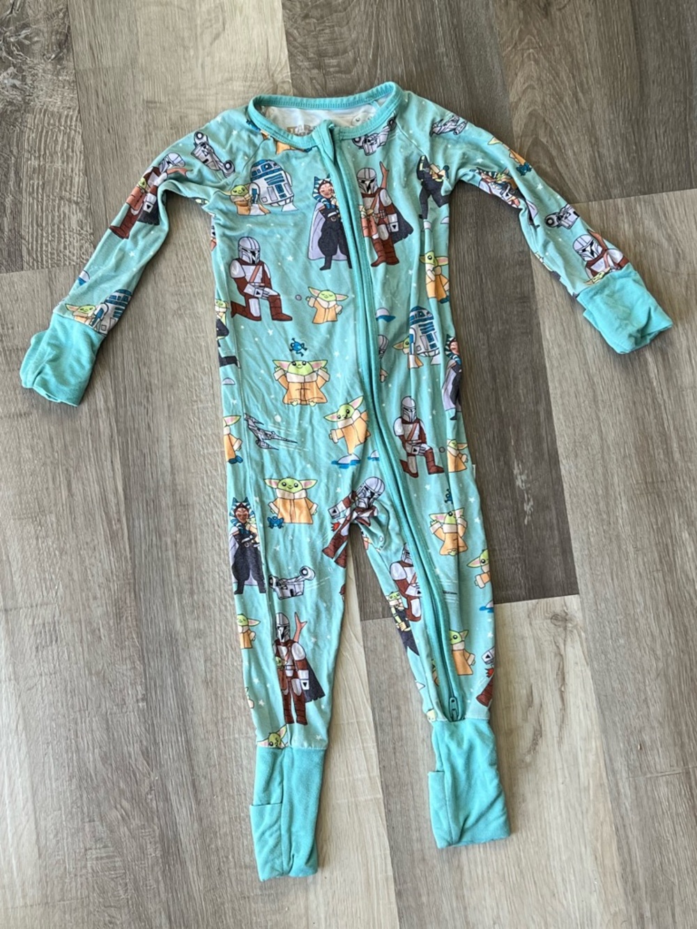 Little Sleepies Star Wars Grogu and Friends Zippy 6-12M *Flawed